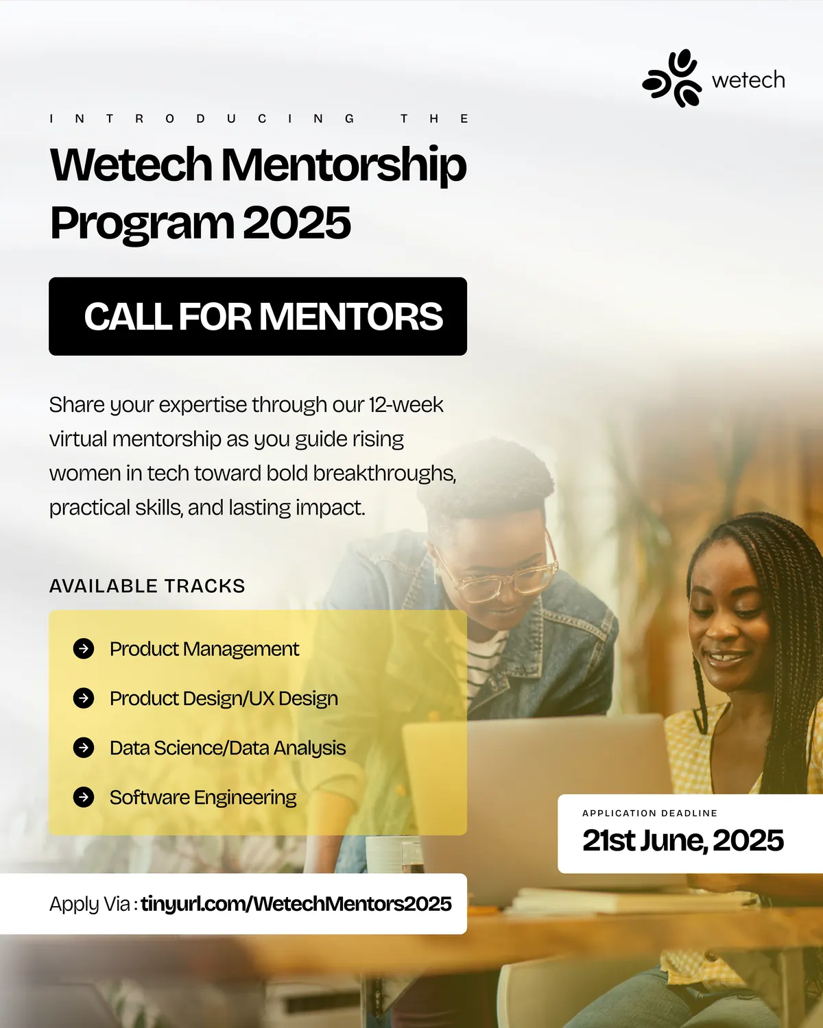 Mentorship Program — call for mentors, same system inverted.