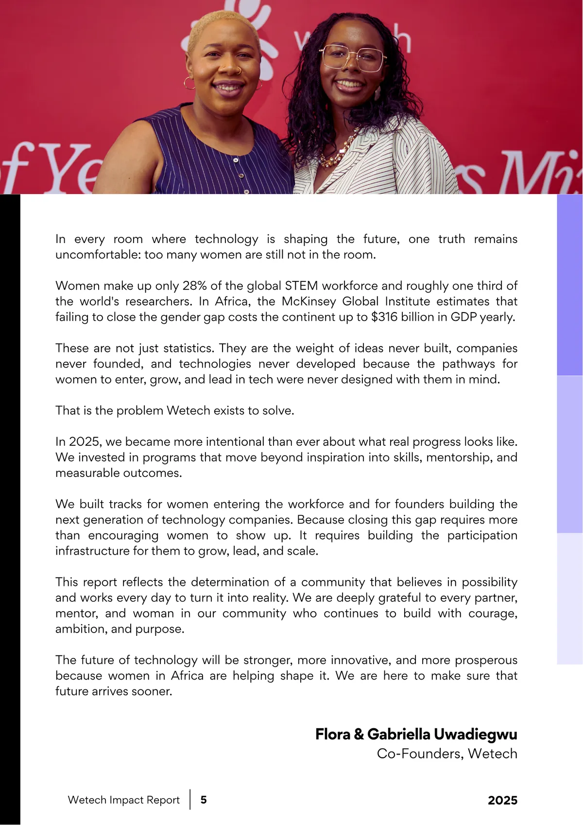 Co-founders’ letter — the one page in the document allowed to be quiet.