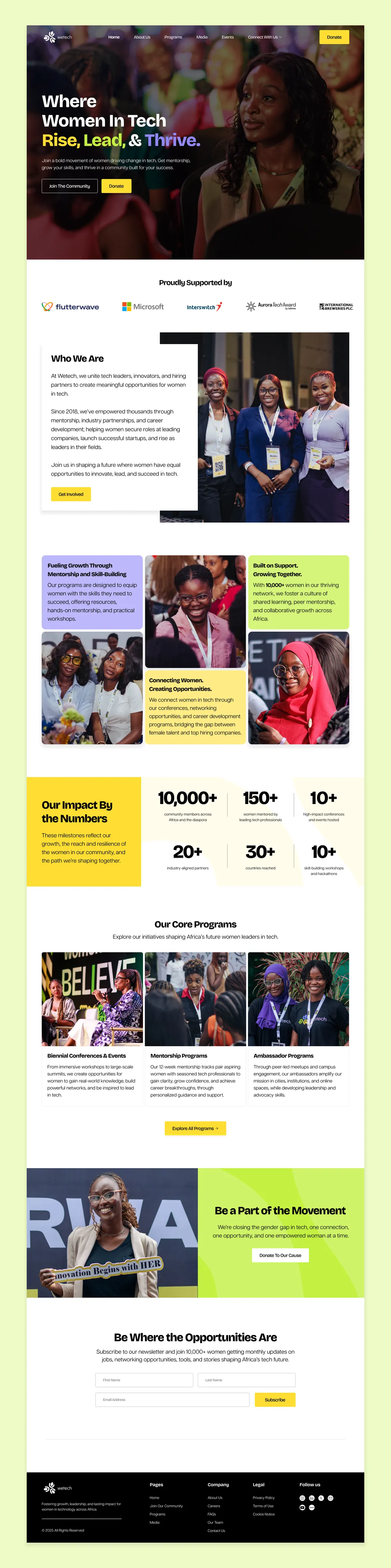 wetech.africa — Website redesign · Art direction